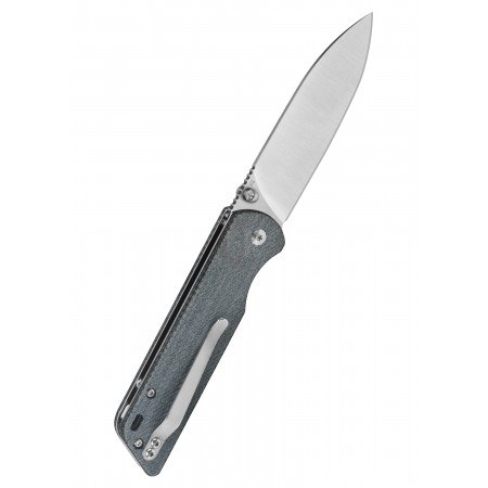 QSP Knife Parrot, Satin D2 Blade, Denim Micarta Handle QS102-F